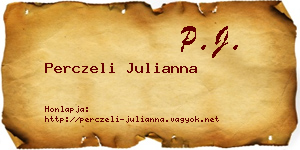 Perczeli Julianna névjegykártya